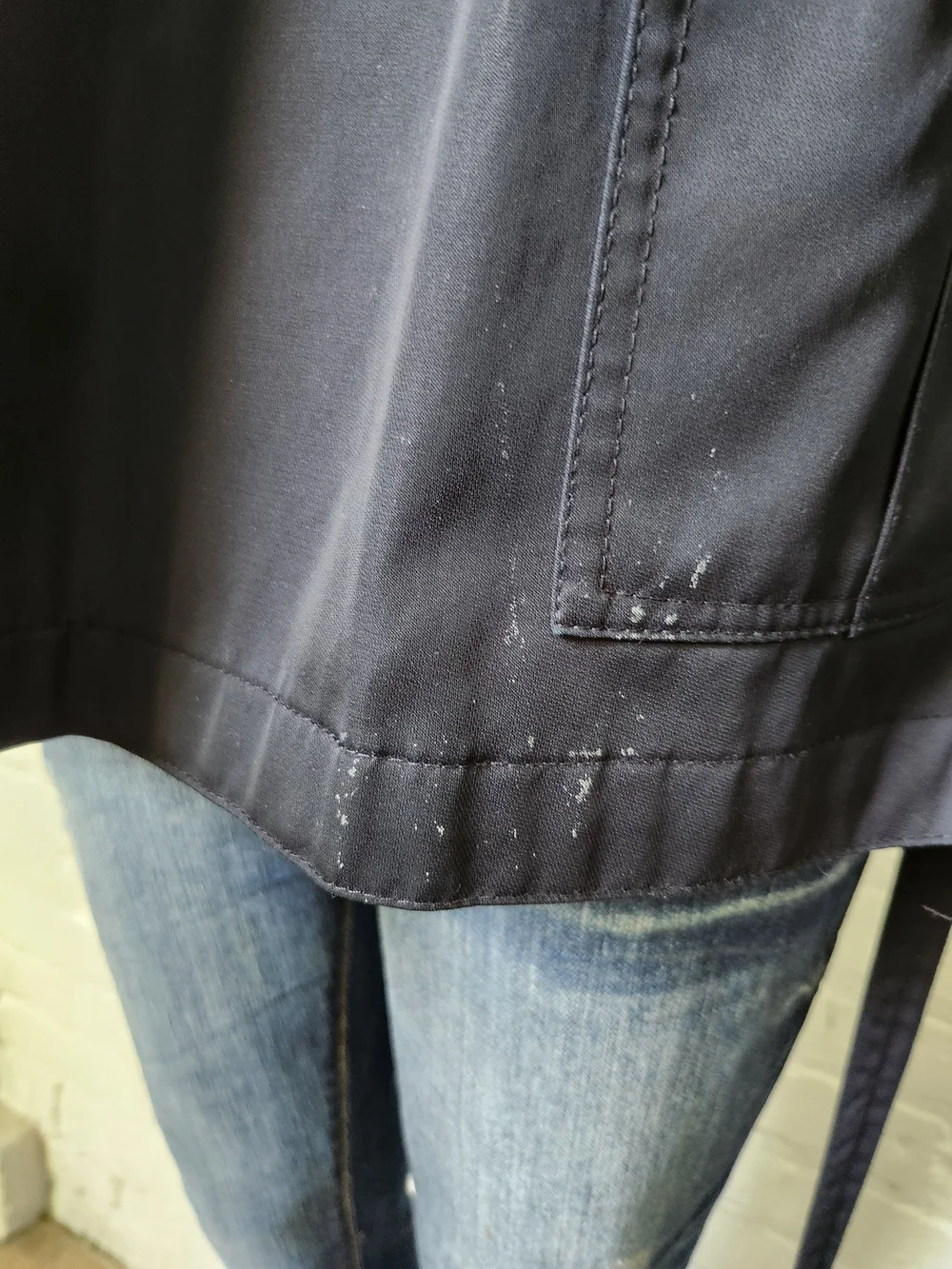 Michael Kors Black Hooded Utility Jacket with Belt